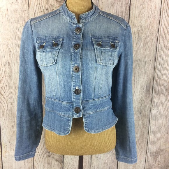 Guess Jackets & Blazers - Guess Jeans Stretch Denim Button Jacket Sz XL**